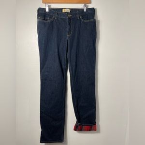 Carhartt Original Fit Straight Leg Blaine Flannel Lined Jeans women’s size 12T